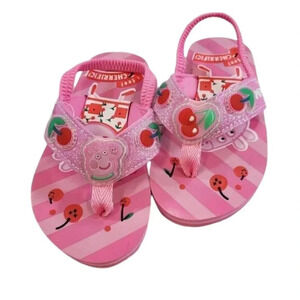 Peppa Pig Flip Flops. Summer Girls Baby Shoes.